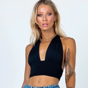 Princess Polly Black Jordy Top